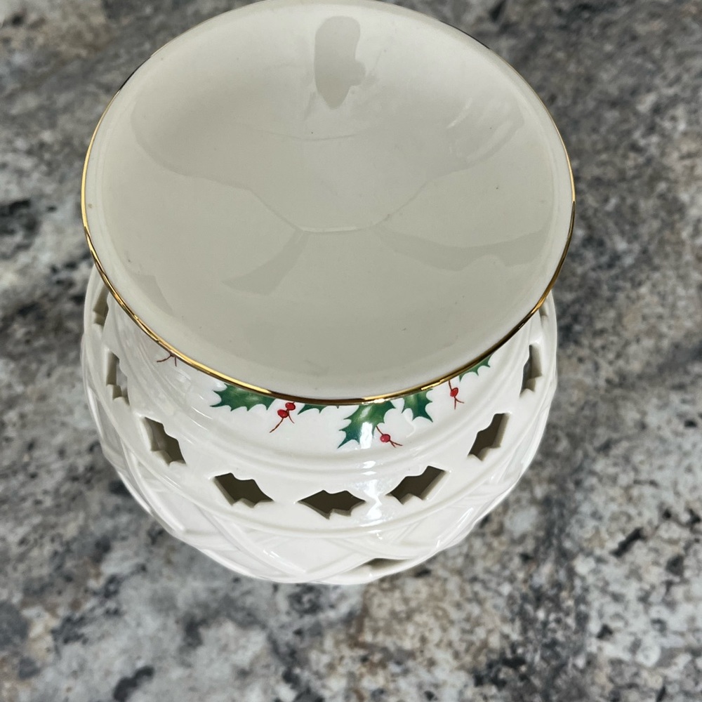 Lenox Holiday Holly Tart Burner - Picture 5 of 8